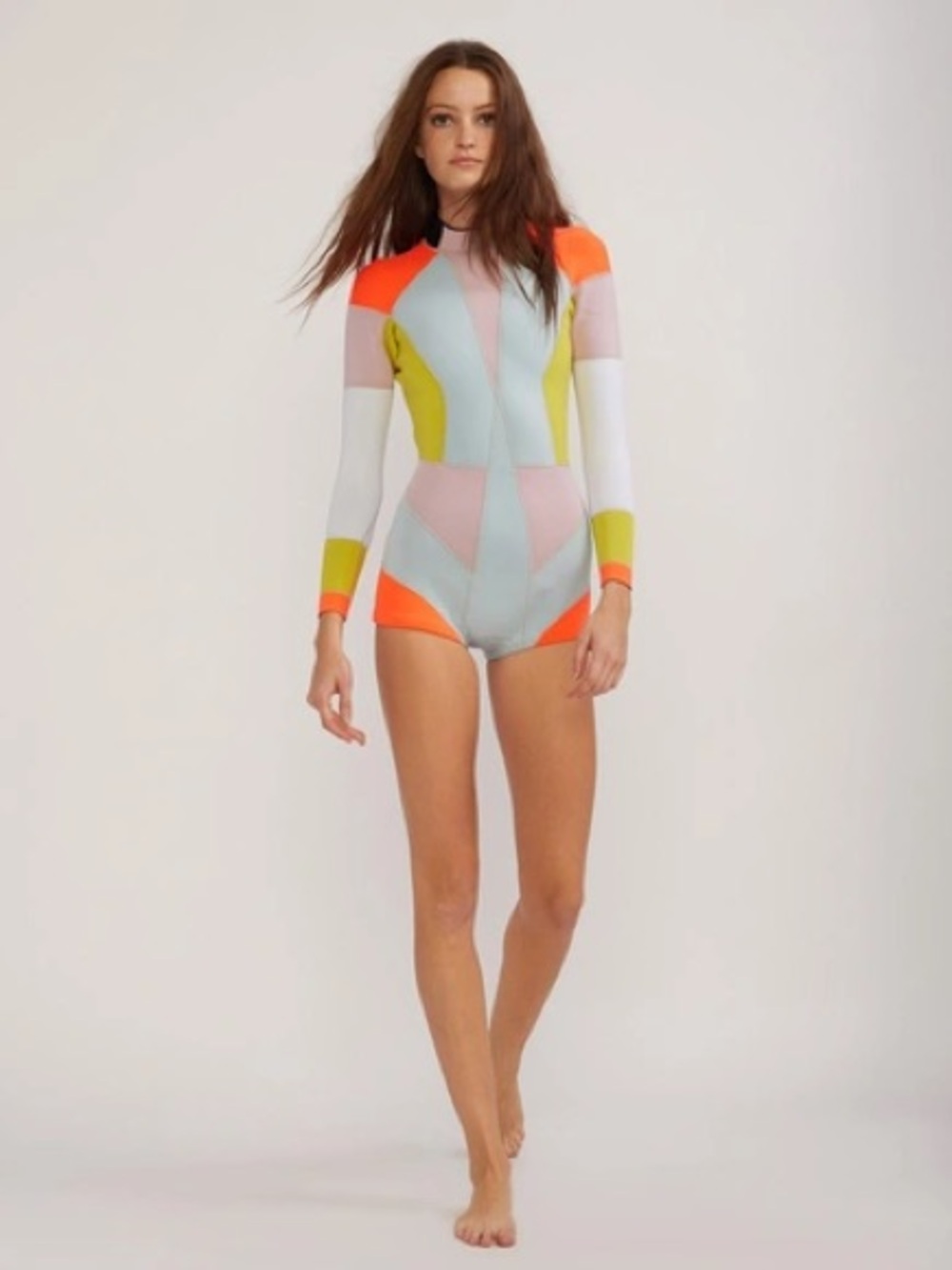 Cynthia Rowley Colorblock Shorty Wetsuit - Multicolor